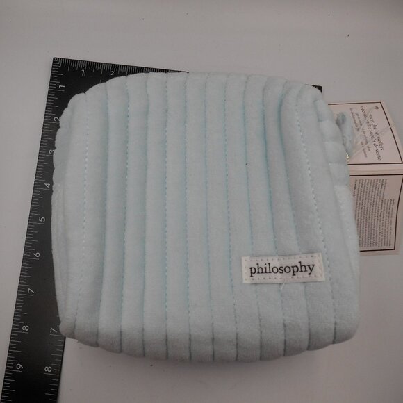 PHILOSOPHY LIGHT BLUE PLUSH TRAVEL POUCH WITH TAGS BUT NO SAMPLES - Picture 4 of 6
